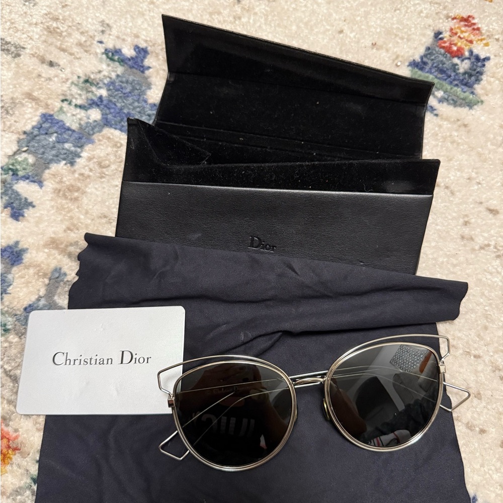Dior Silver and Black Sunglasses